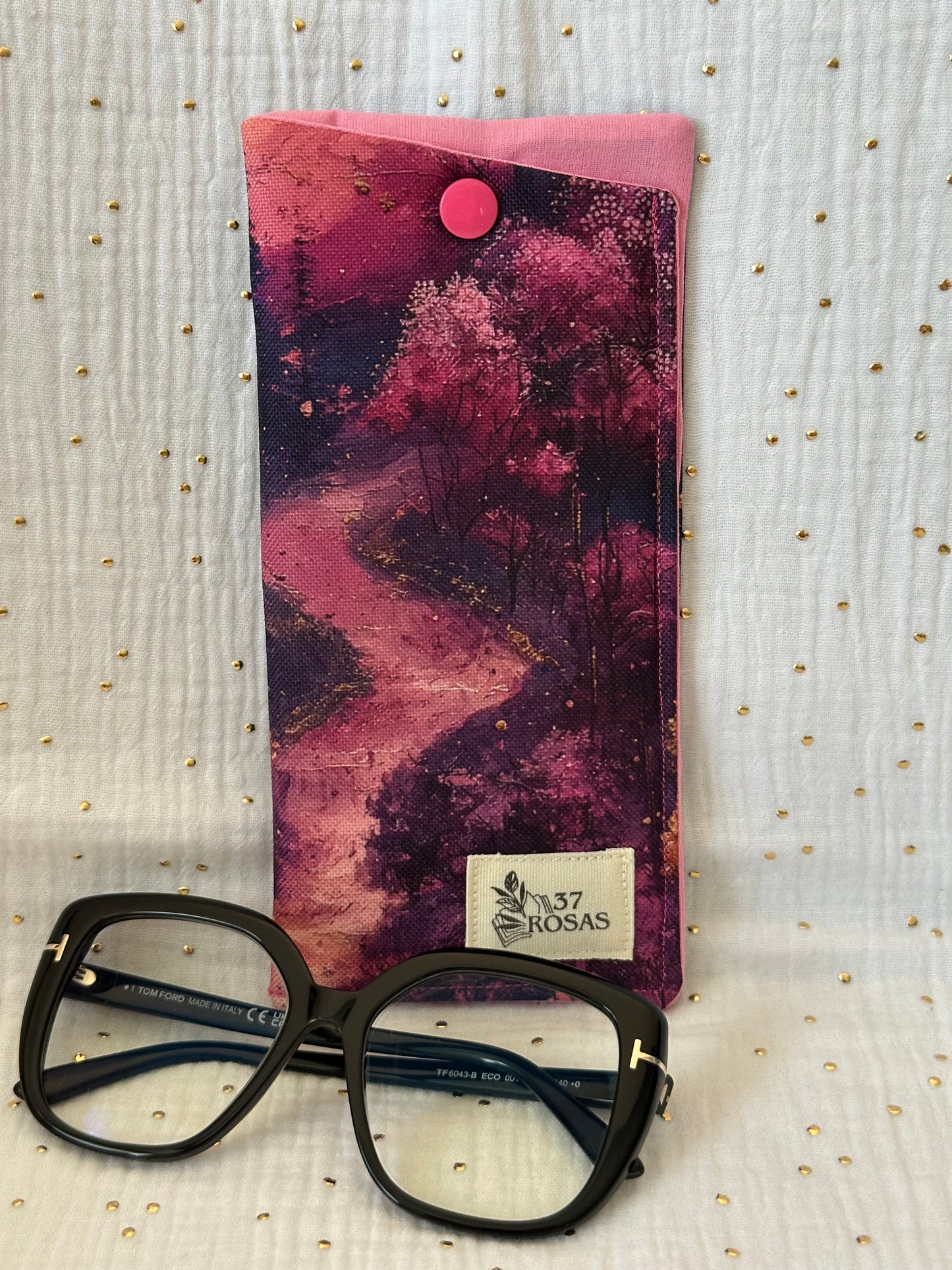 Funda de gafas Pink Wood Impermeable