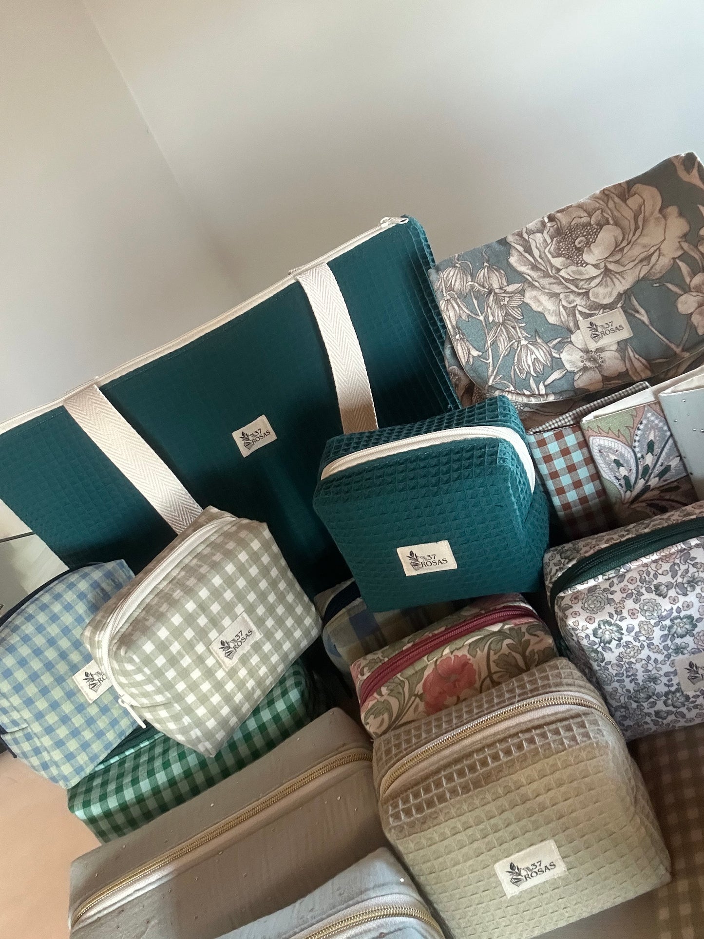 Neceser Lizzy AIRE Waffle Verde Bosque