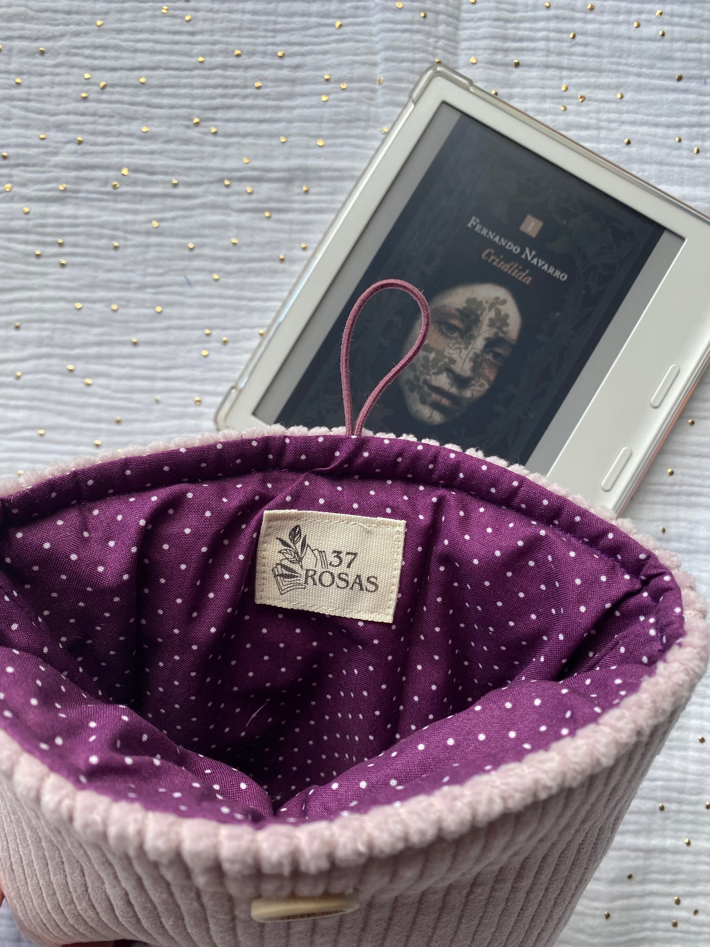 Funda para eReader Pana Rosa Pastel