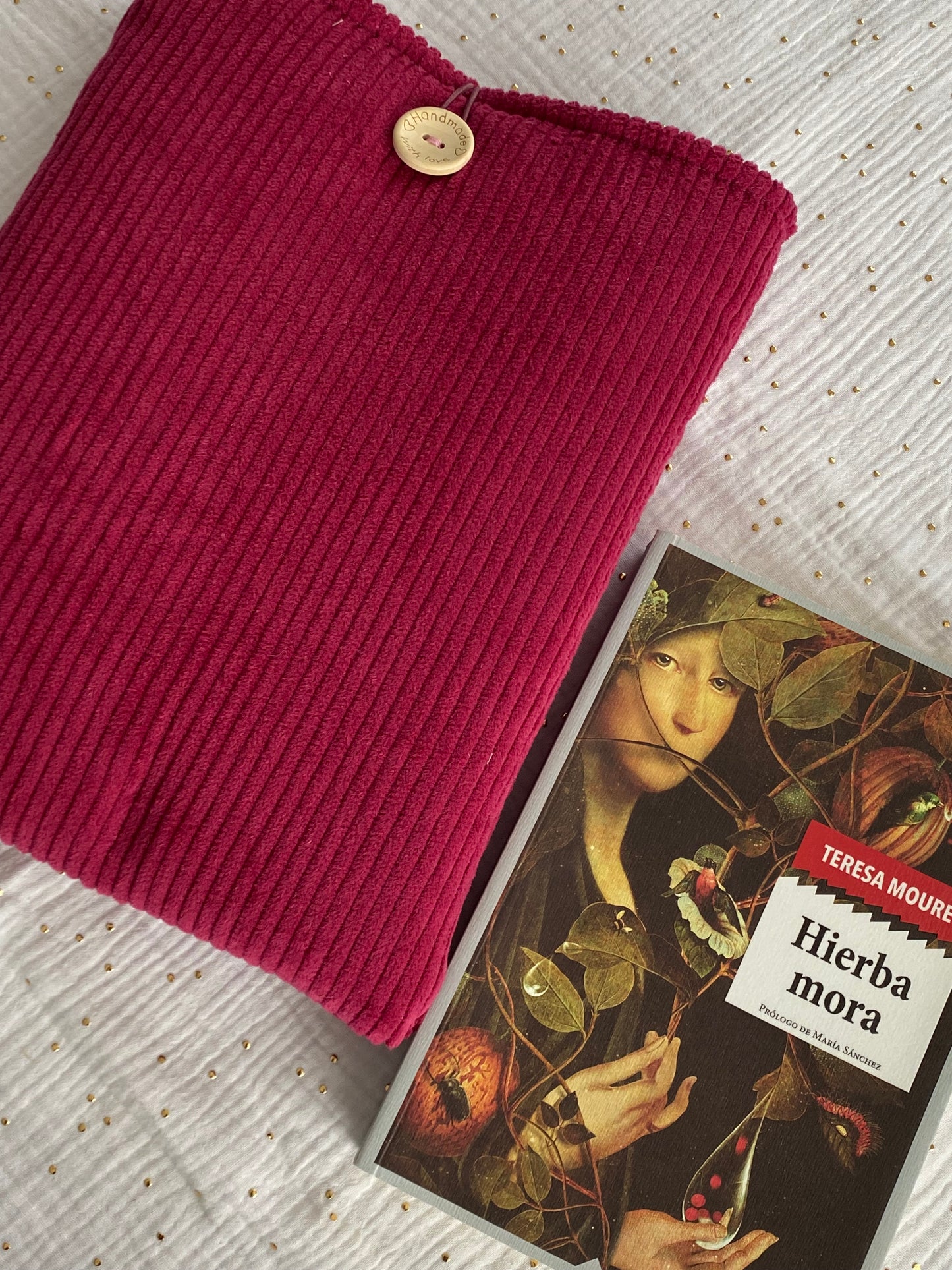 Funda de libro Pana Buganvilla