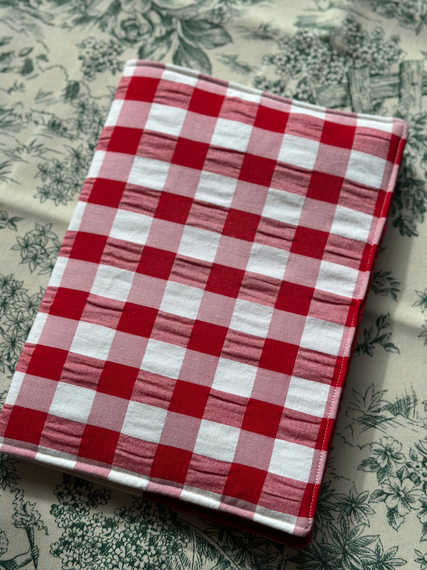 Funda de solapa Vichy Rojo y Blanco