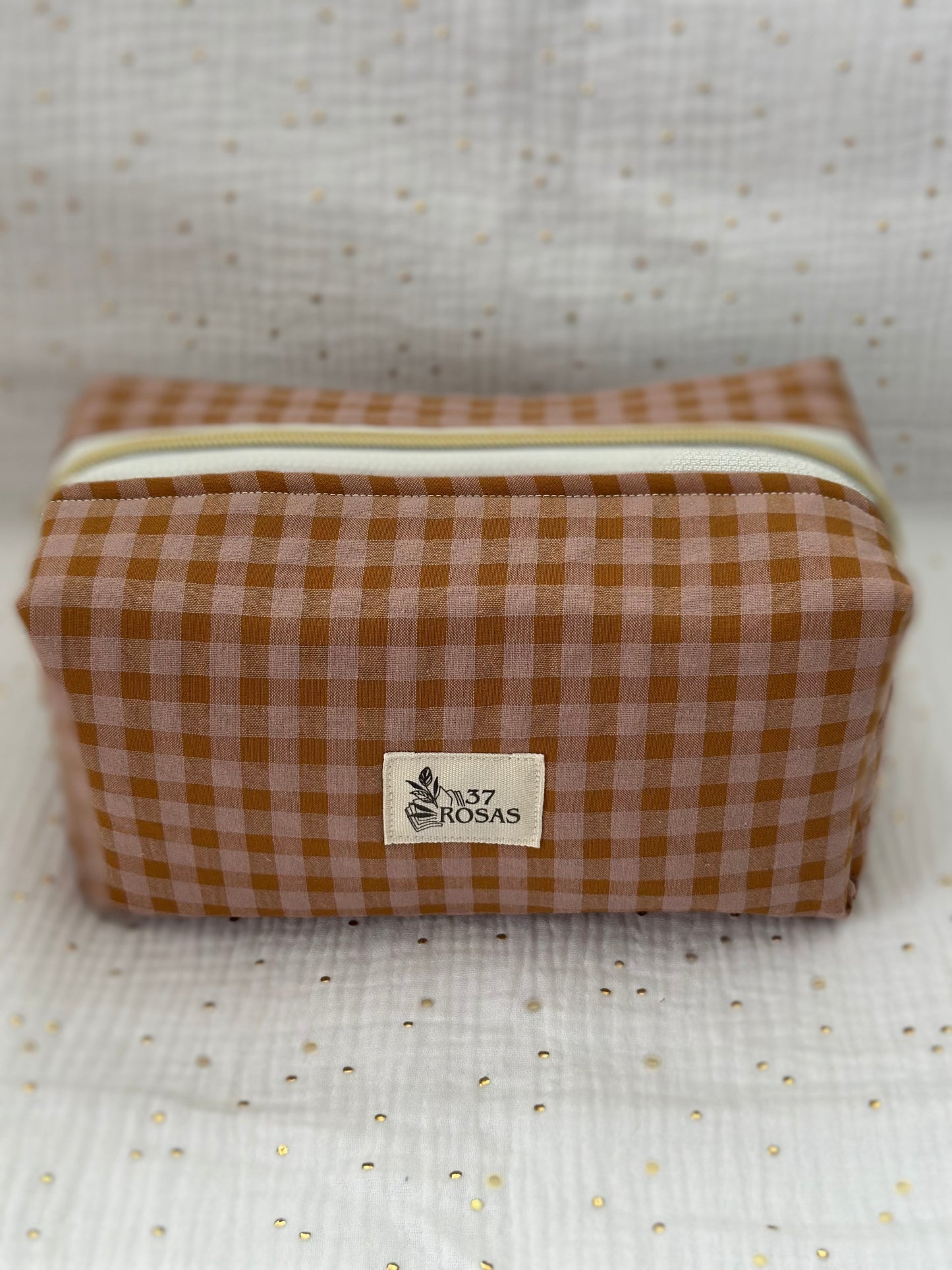 Neceser Elinor Vichy Rosa y Oro