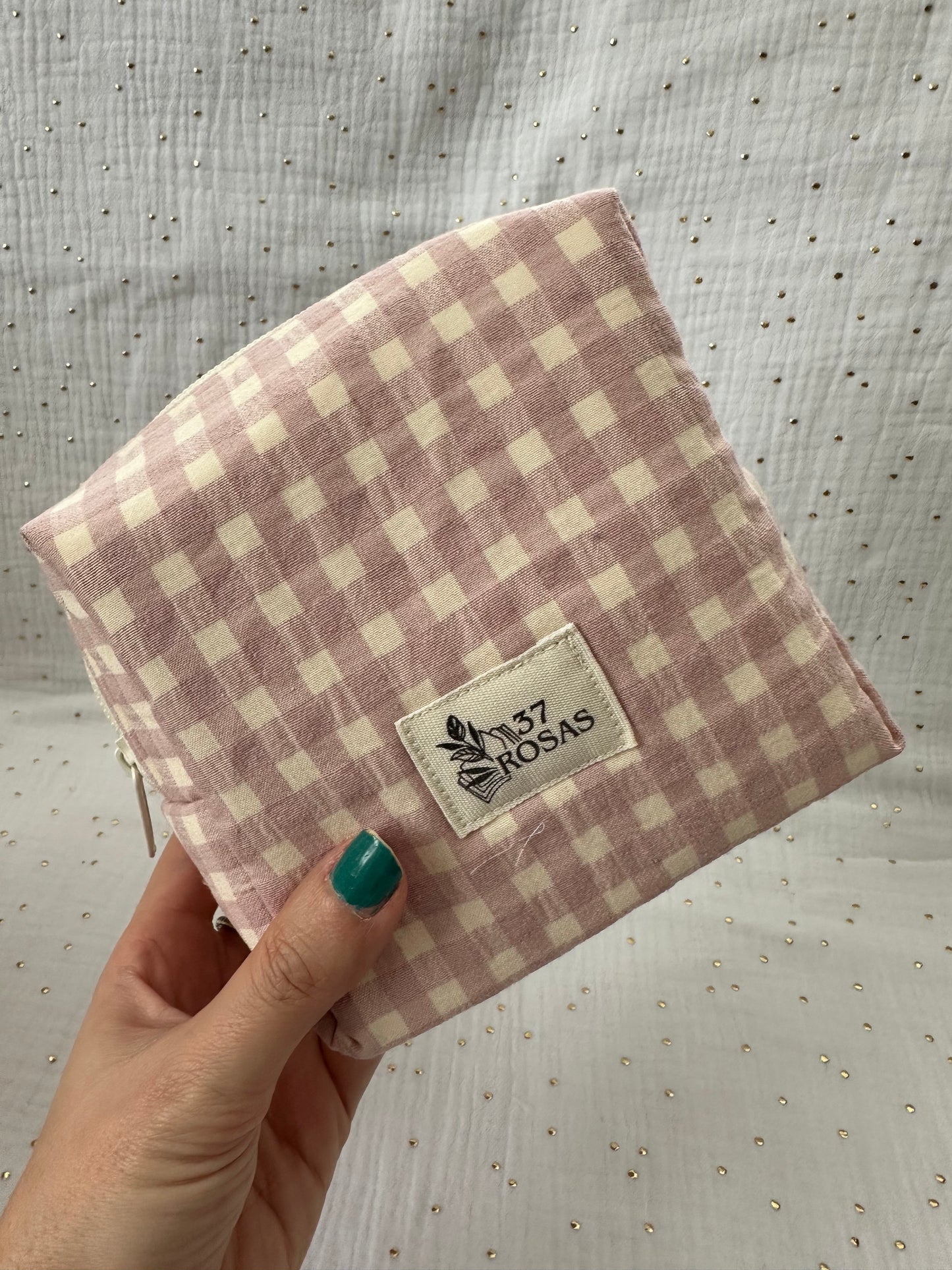 Neceser Lizzy Vichy Rosa Pastel