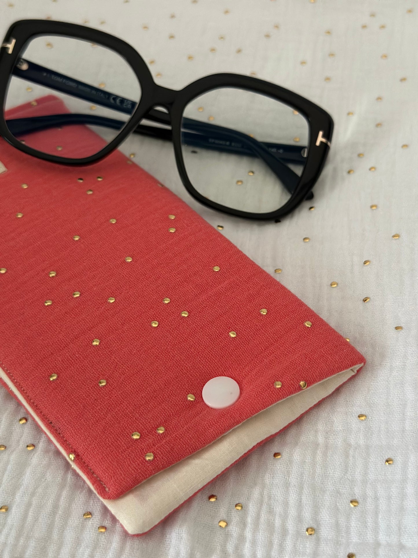 Funda de gafas Muselina Coral