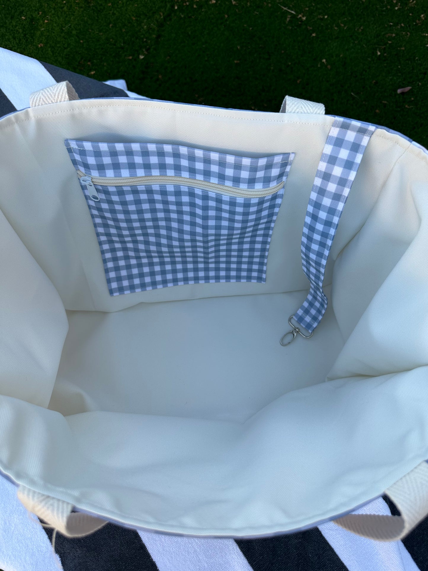 Bolso Gadir Azul y Arena