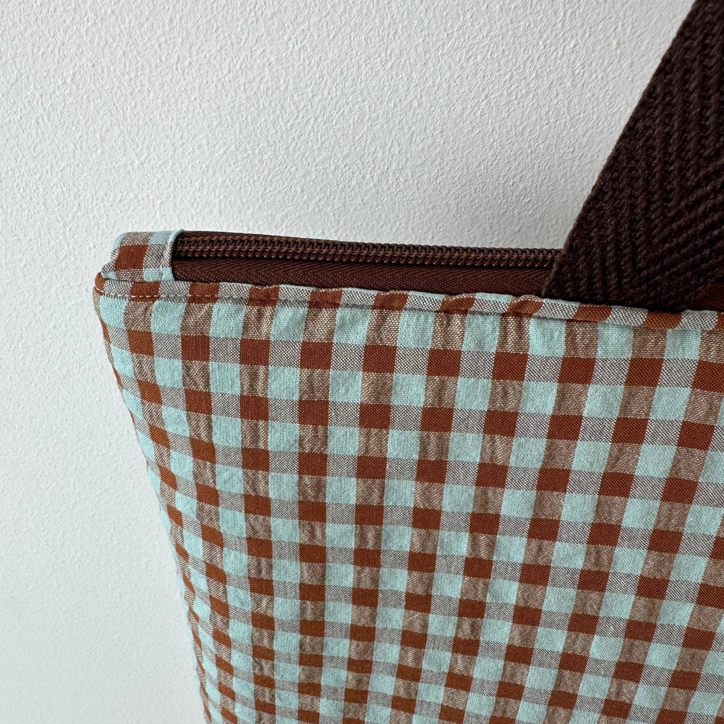 Bolso Marianne AIRE Vichy Turquesa y Tostado
