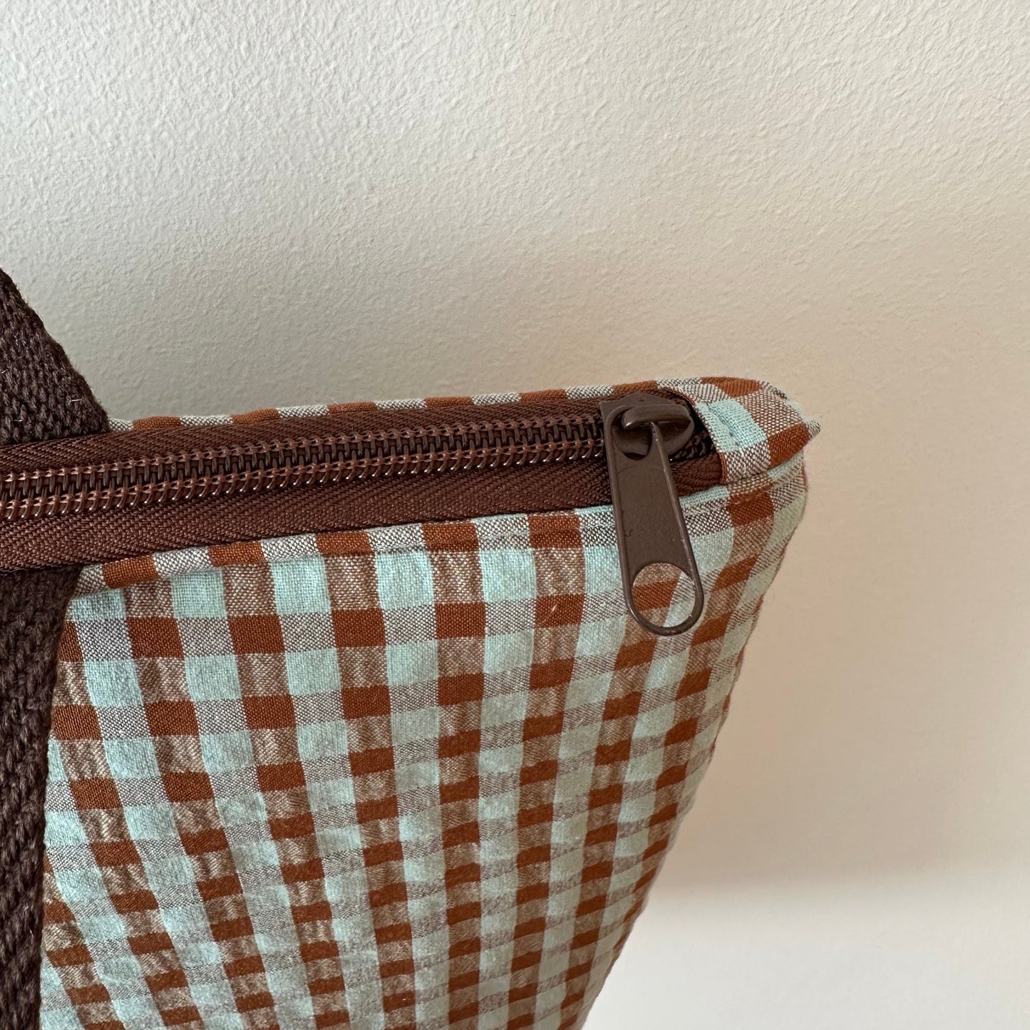Bolso Marianne AIRE Vichy Turquesa y Tostado