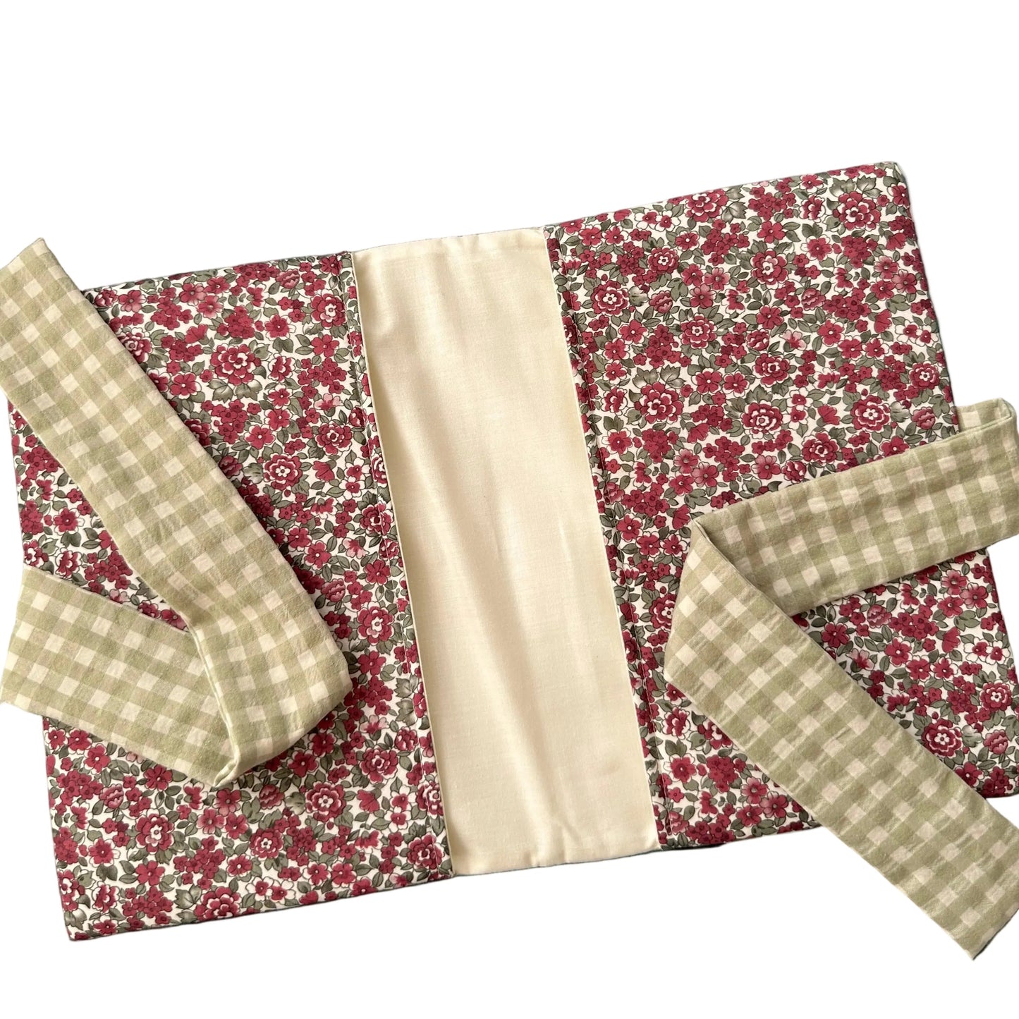 Funda de libro con solapas AIRE Vichy verde té