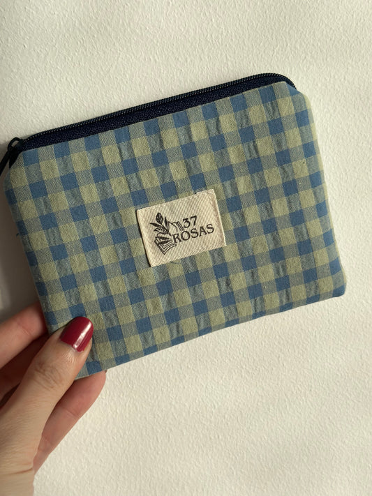 Monedero AIRE Vichy Azul y Verde