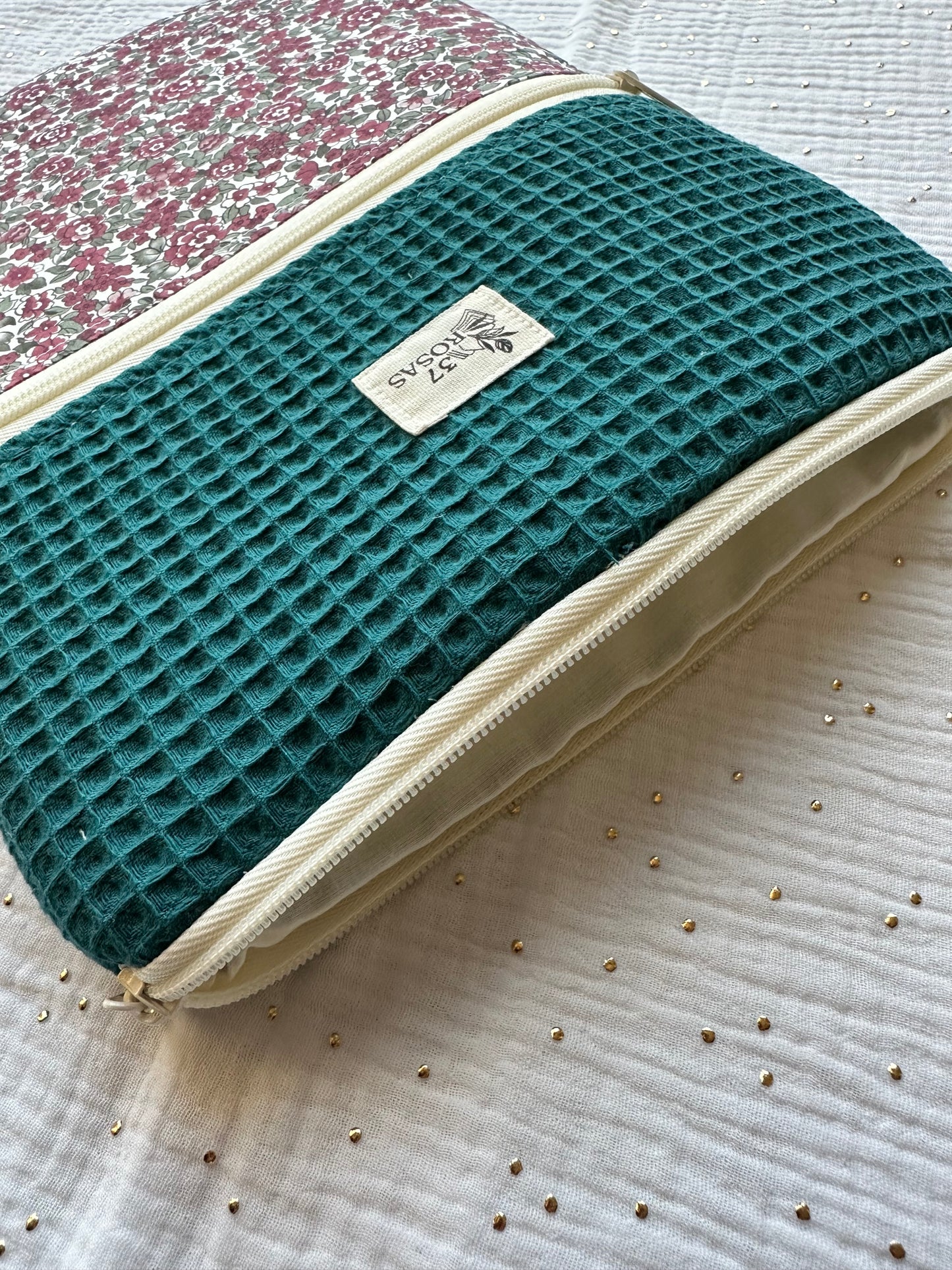 Funda de libro o tablet AIRE Waffle Verde Bosque y Floral