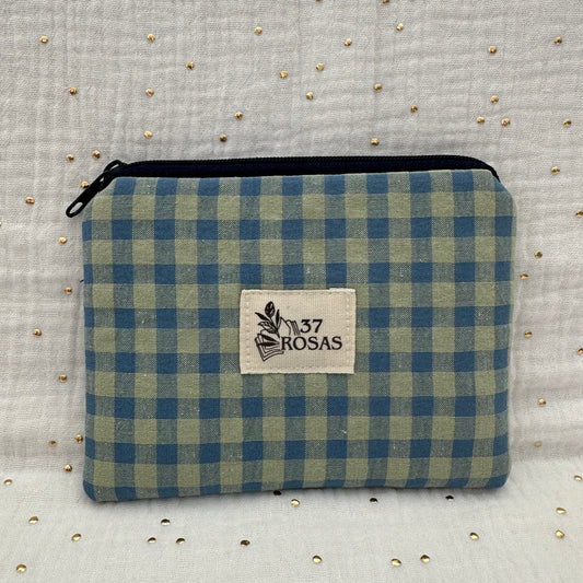 Monedero AIRE Vichy Azul y Verde