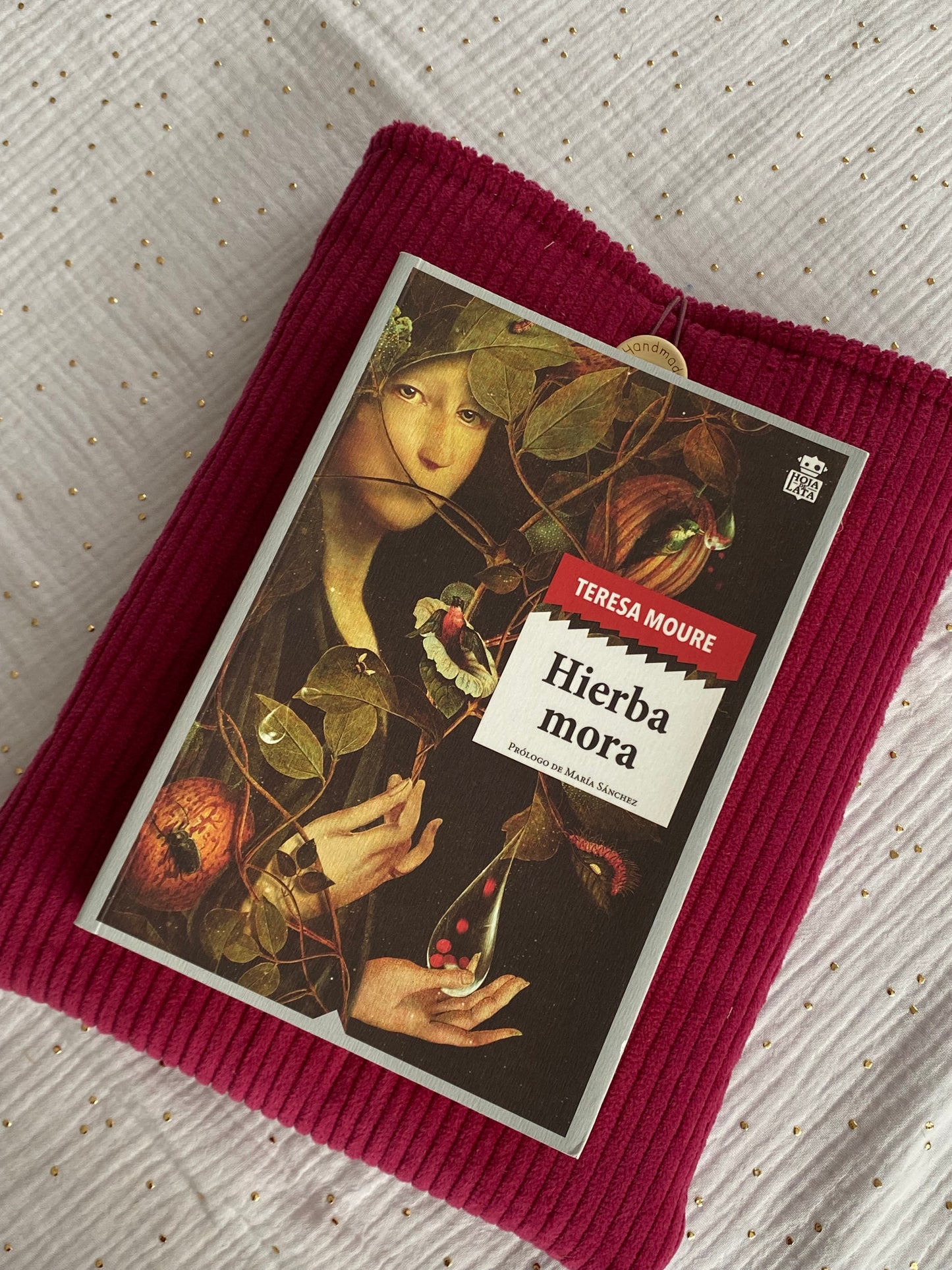 Funda de libro Pana Buganvilla