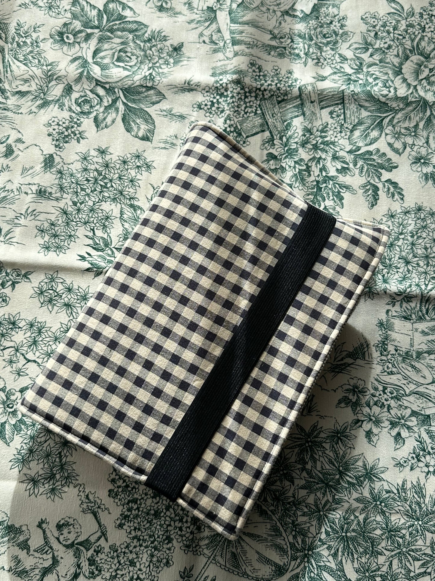 Funda de solapa Vichy Vainilla y Negro