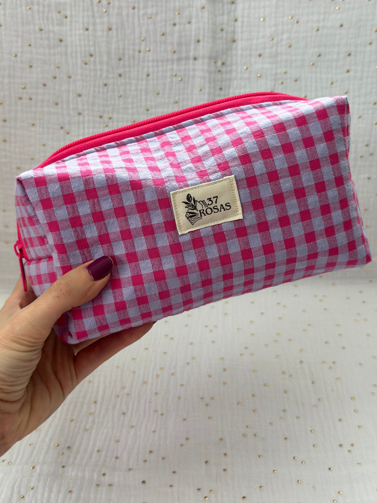 Neceser Elinor Vichy Rosa y Lavanda
