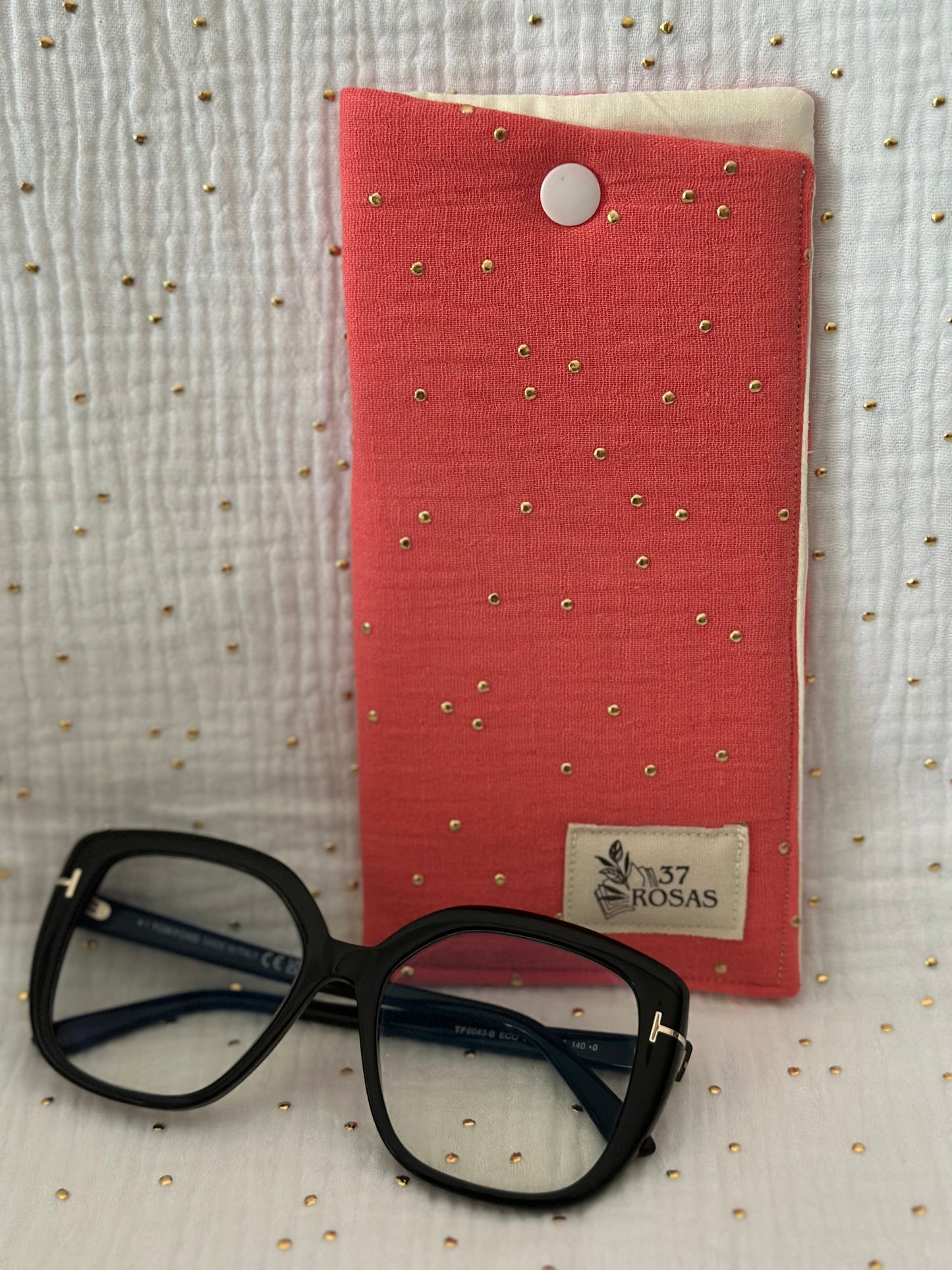 Funda de gafas Muselina Coral