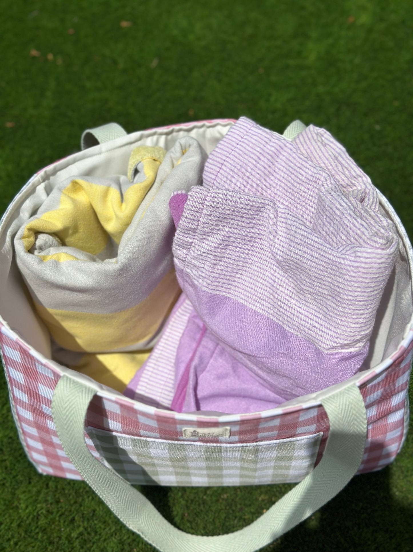 Bolso Gadir Rosa empolvado y verde