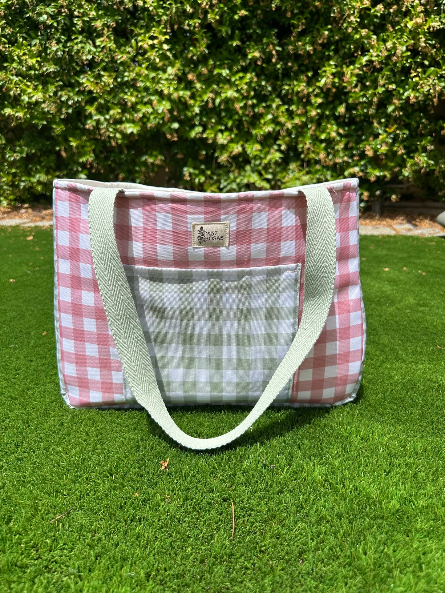Bolso Gadir Rosa empolvado y verde