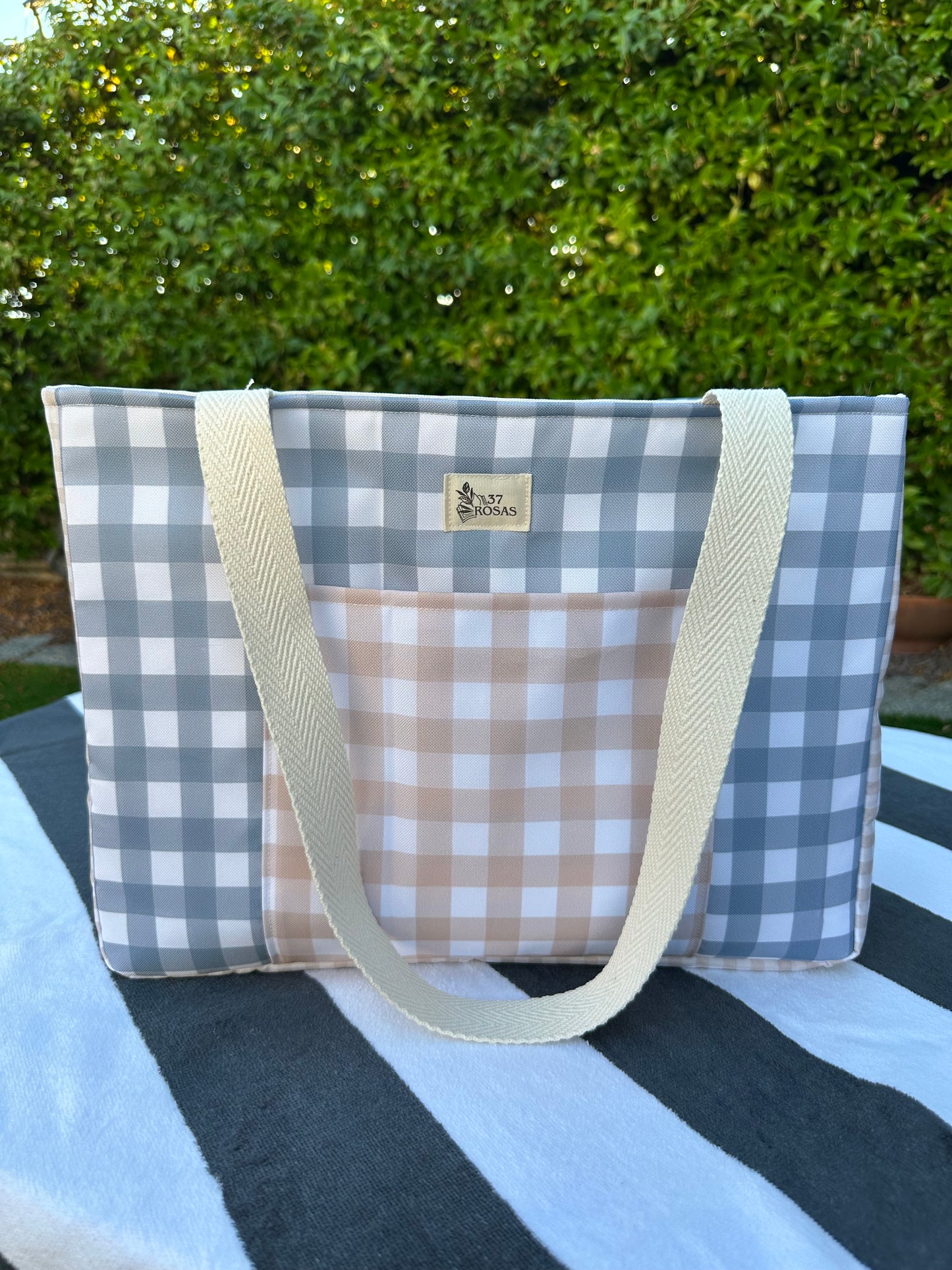 Bolso Gadir Azul y Arena