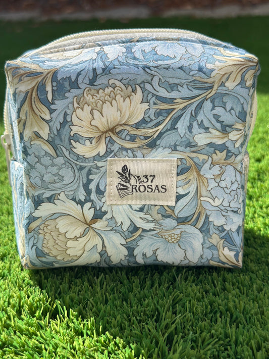 Neceser Lizzy William Morris Azul y Beige
