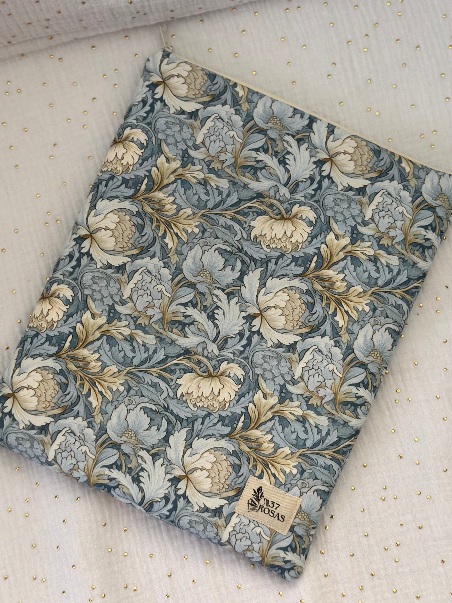 Funda de libro Williams Azul y Beige