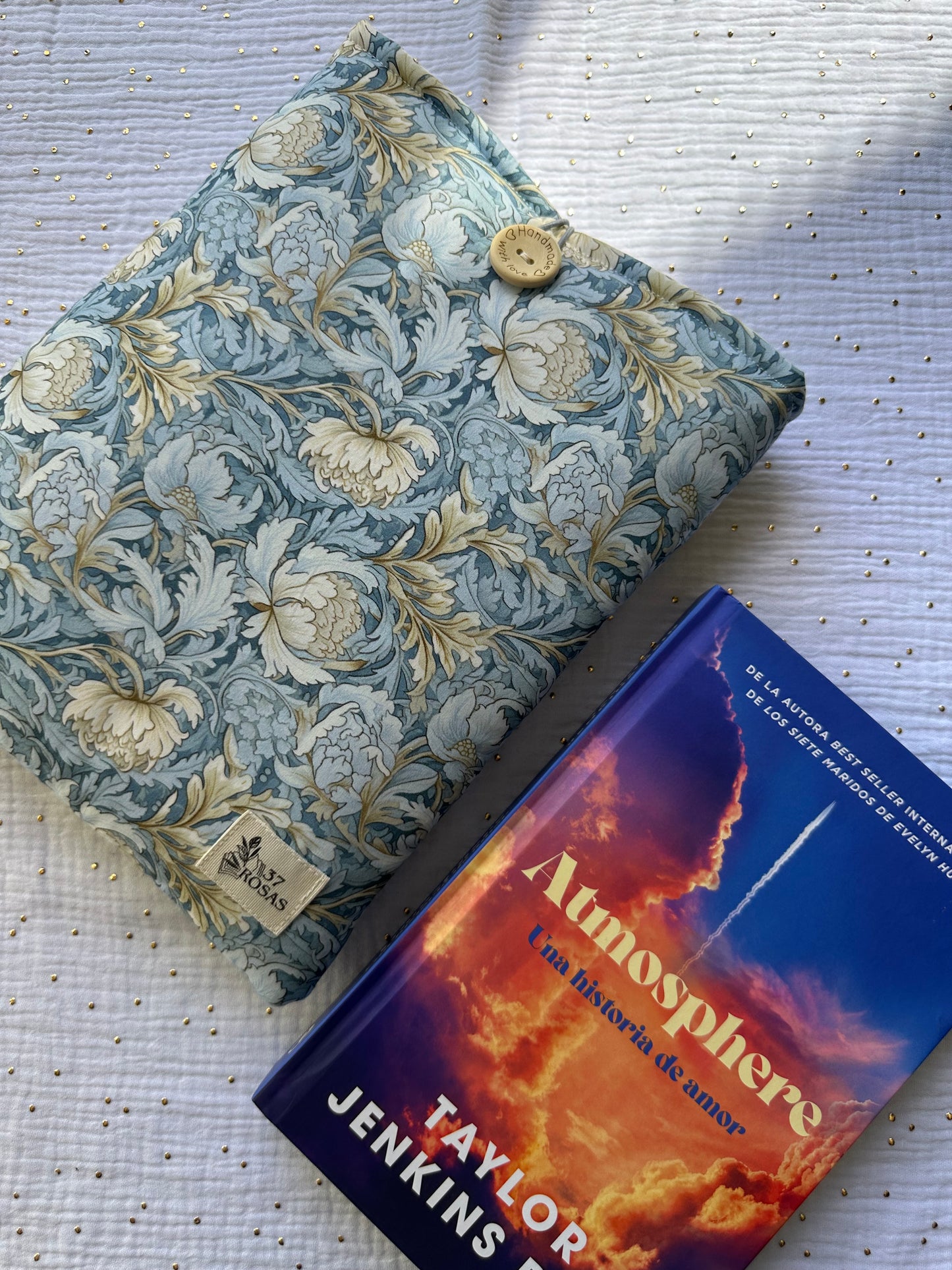 Funda de libro Williams Azul y Beige