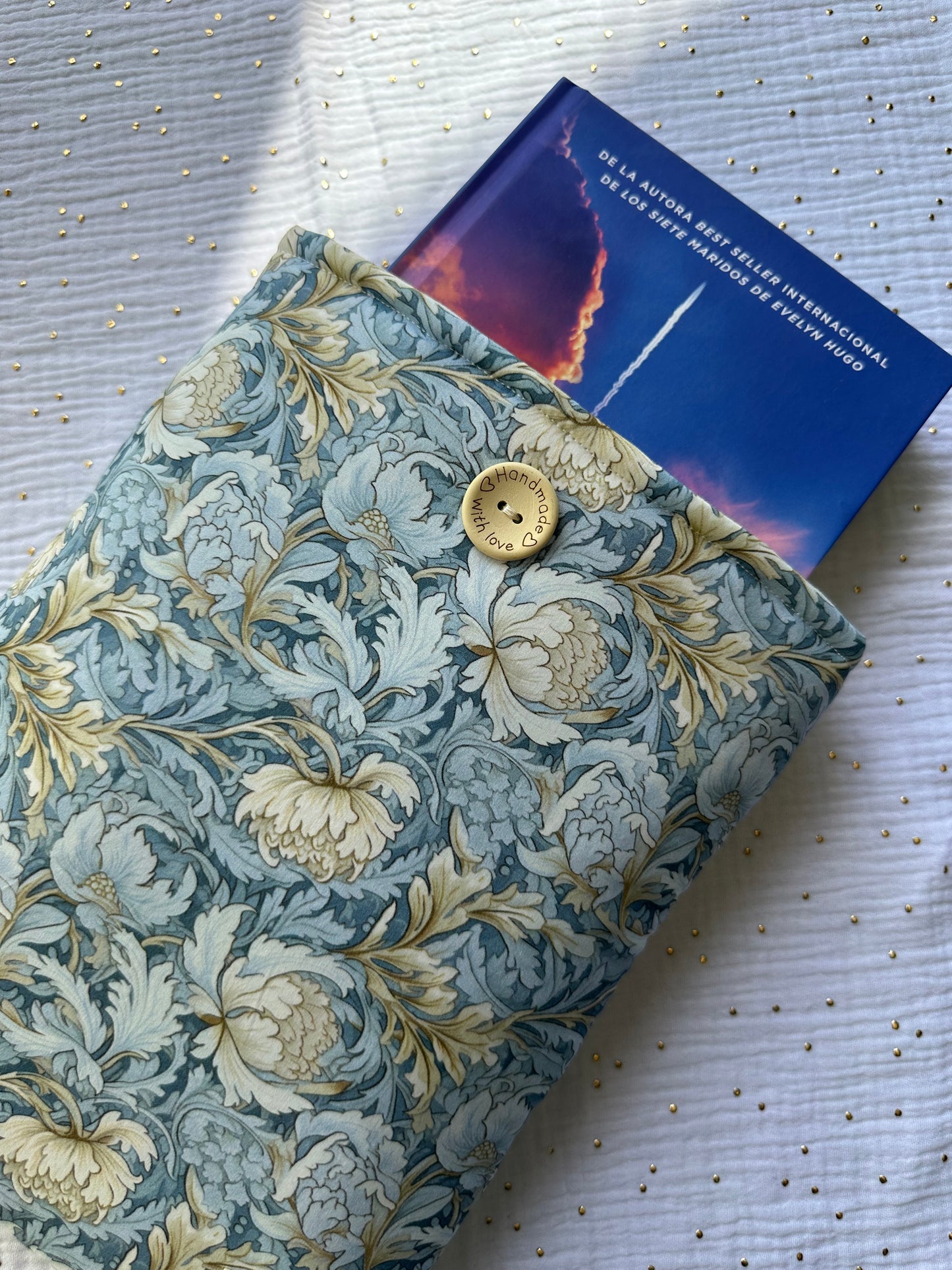 Funda de libro Williams Azul y Beige