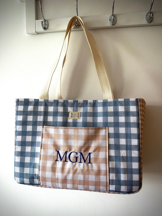 Bolso Gadir Azul y Arena