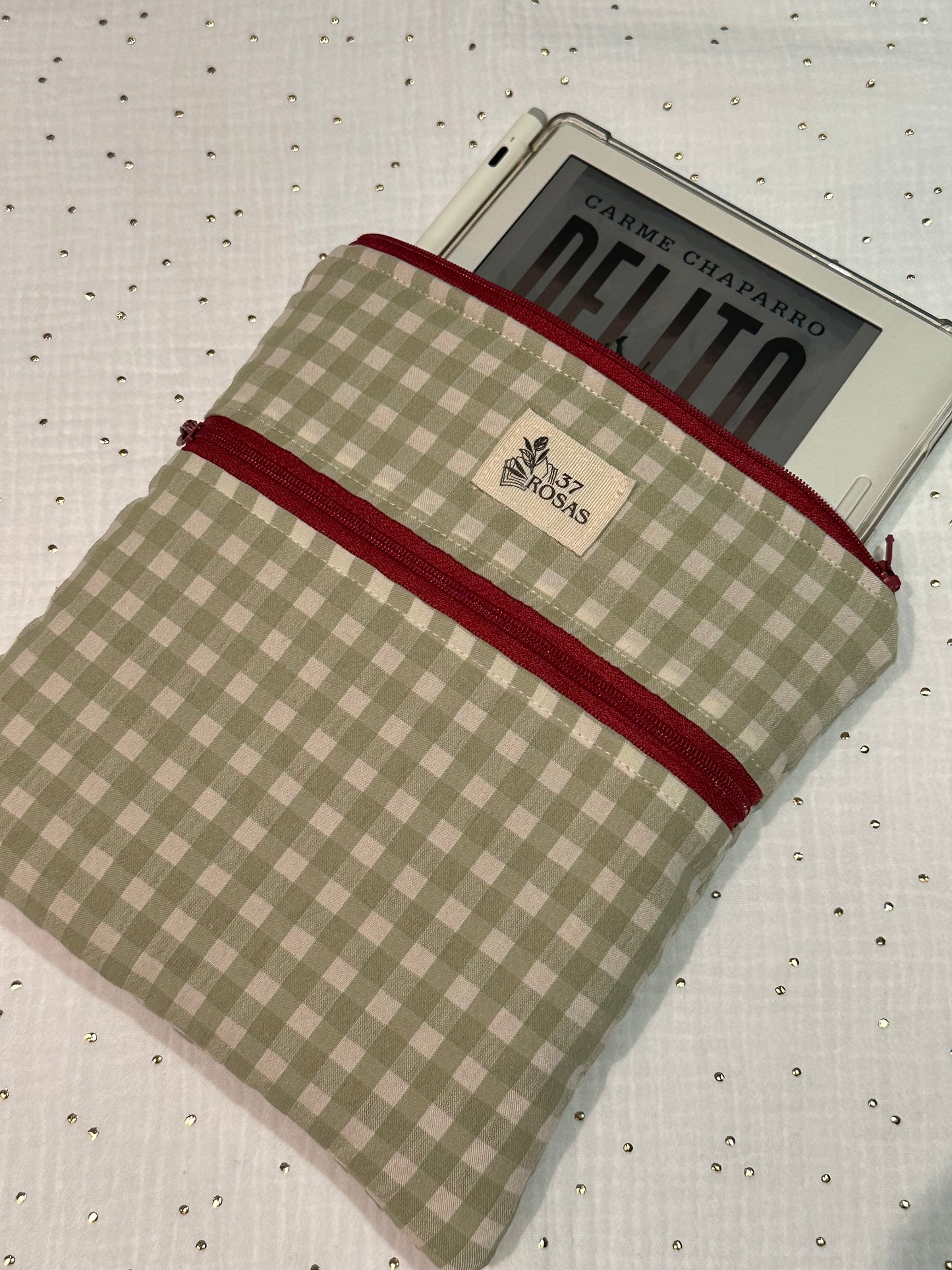 Funda para eReader Vichy Verde Té con bolsillo